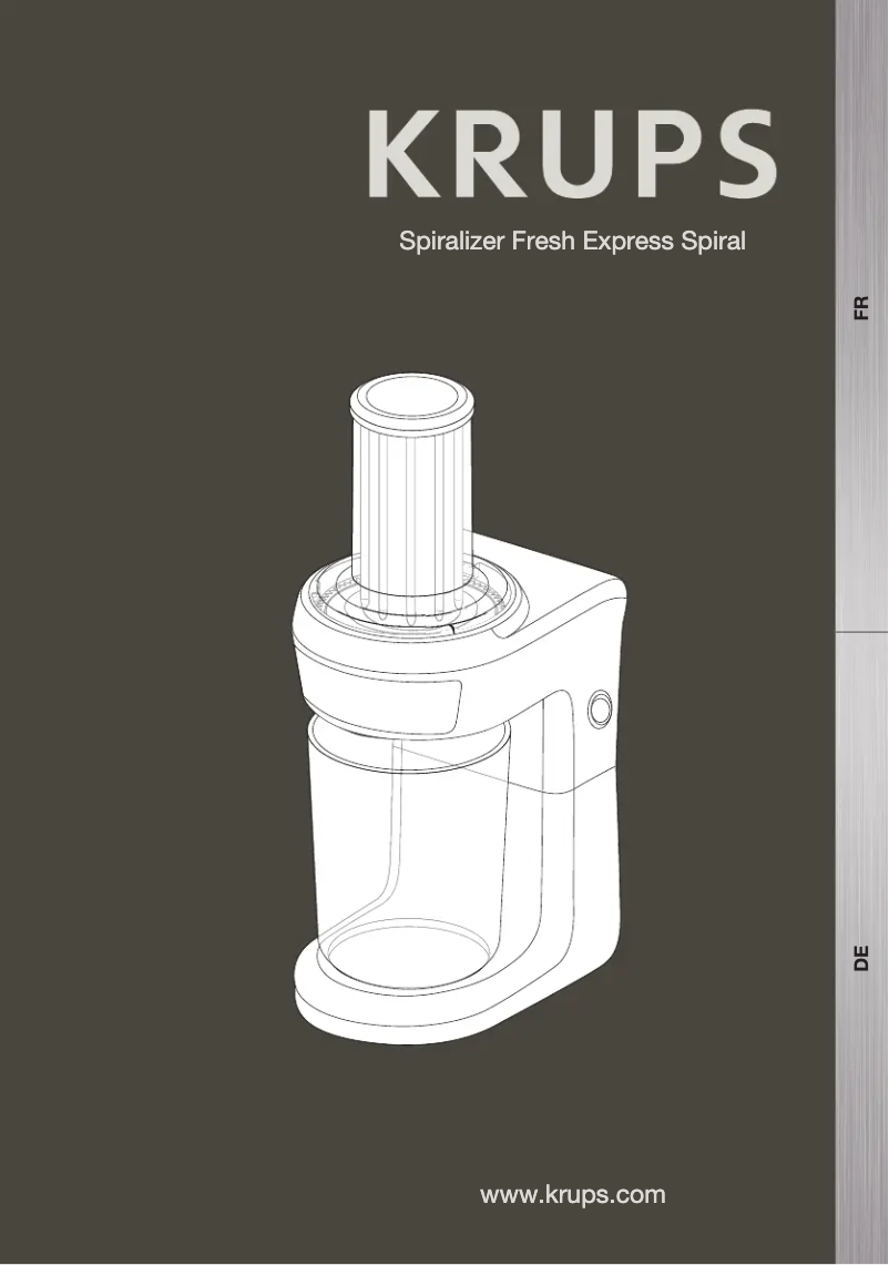 Página 1 del manual Manual de usuario Krups Spiralizer Fresh Express Spiral HR6541