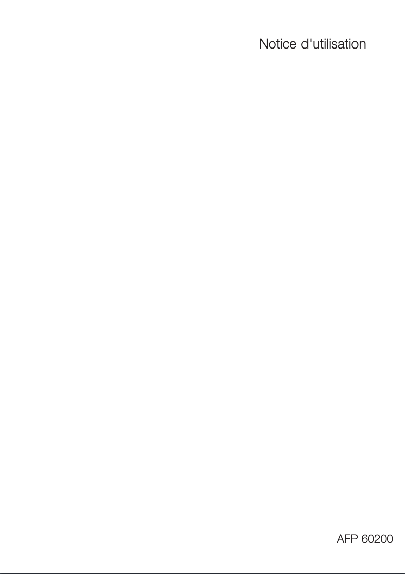 Página 1 del manual Manual de usuario Arthur Martin-Electrolux AFP60200W