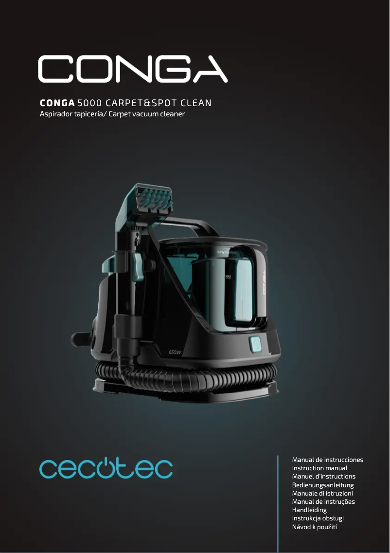 Página nº 1 - Manual de usuario Cecotec Conga 5000 Carpet&Spot Clean XXL