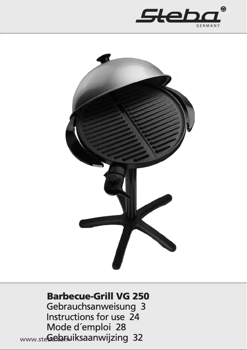 Página 1 del manual Manual de usuario Steba VG250 BBQ Grill