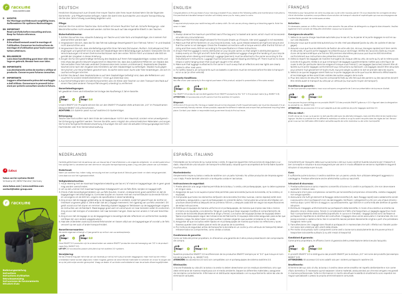 Imagen de la primera página del manual del dispositivo 13012