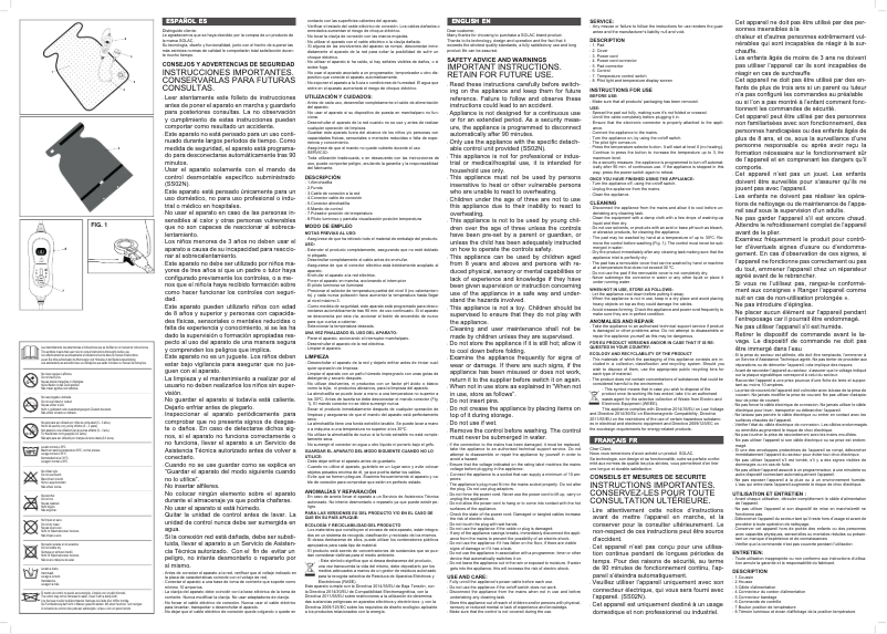 Página 1 del manual Manual de usuario Solac Helsinki CT8695
