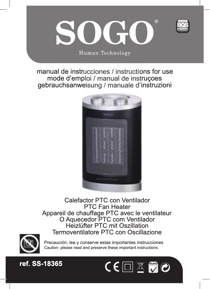 Página nº 1 - Manual de usuario Sogo SS-18365