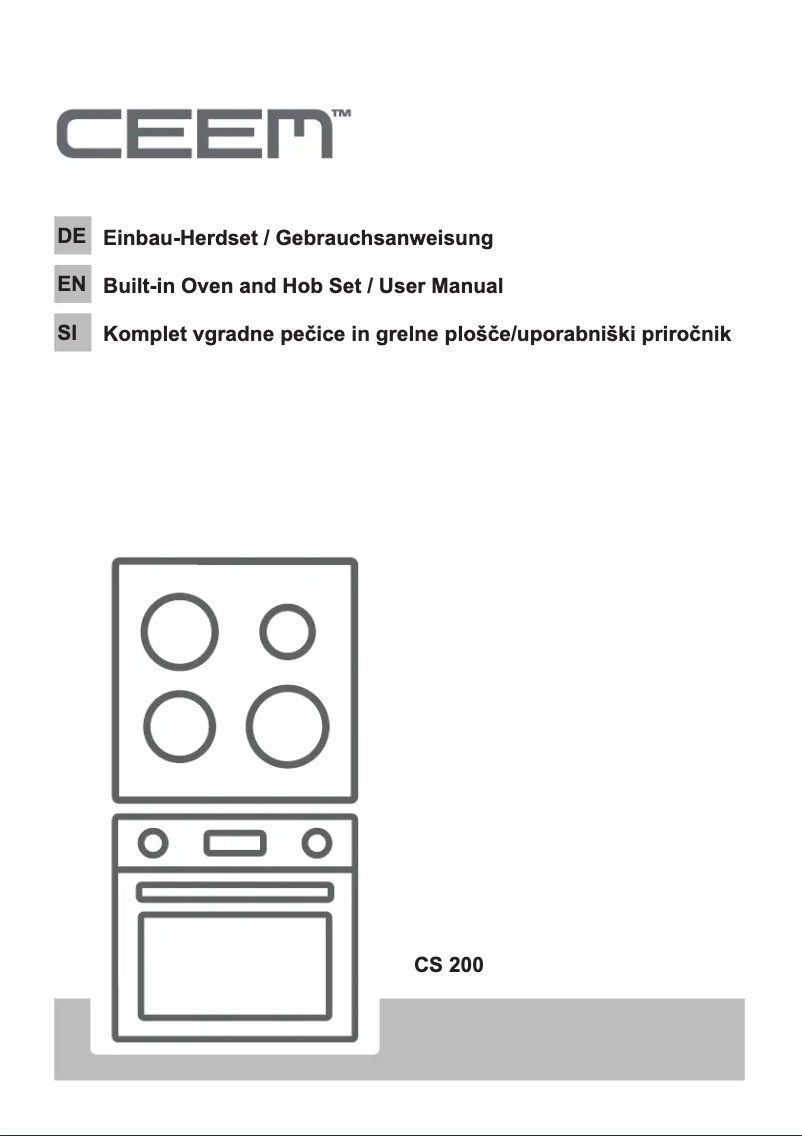 Imagen de la primera página del manual del dispositivo CS 200