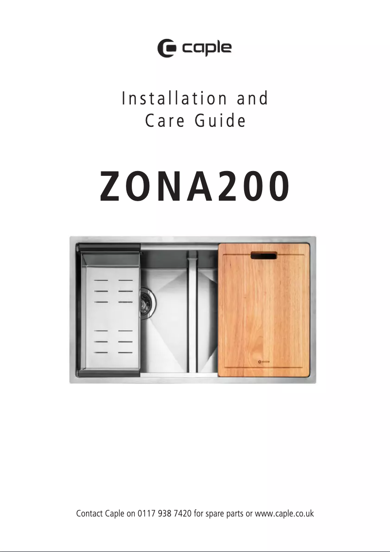 Imagen de la primera página del manual del dispositivo ZONA200