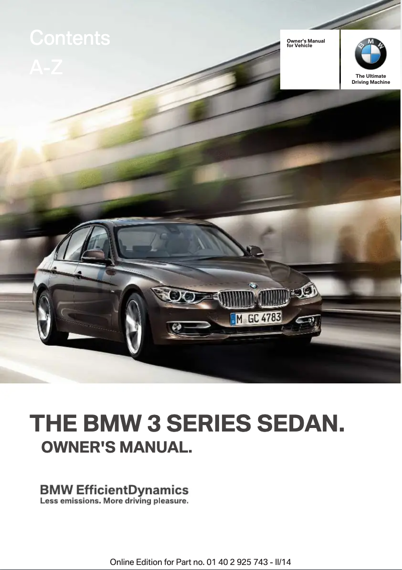Página 1 del manual Manual de usuario BMW 328i Xdrive (2014)
