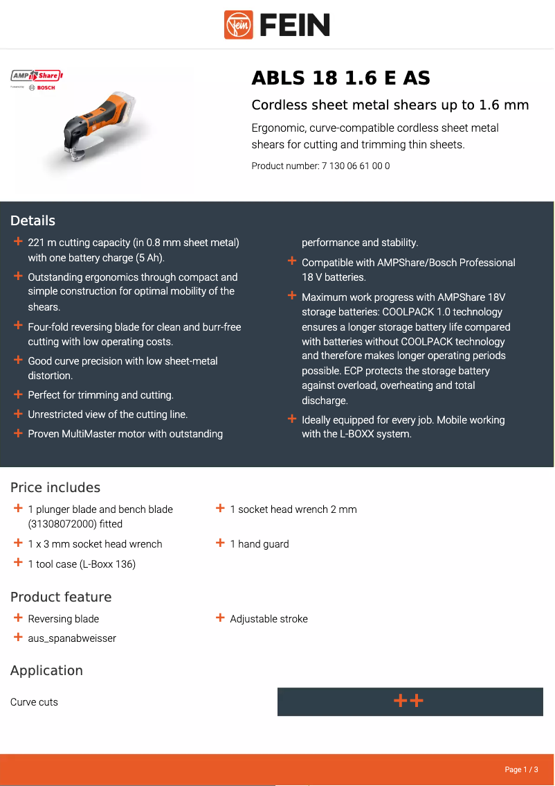 Imagen de la primera página del manual del dispositivo ABLS 18 1.6 E AS
