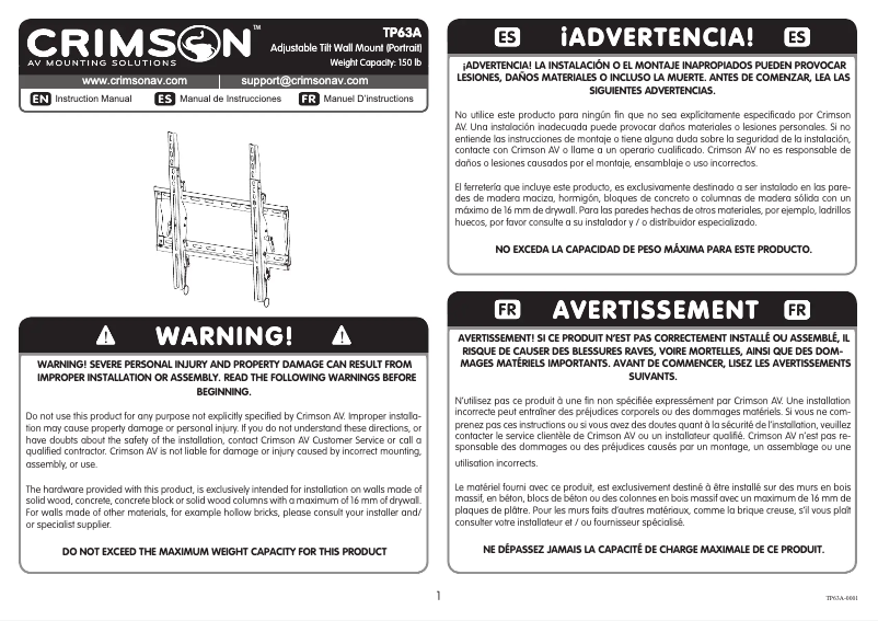 Imagen de la primera página del manual del dispositivo TP63A