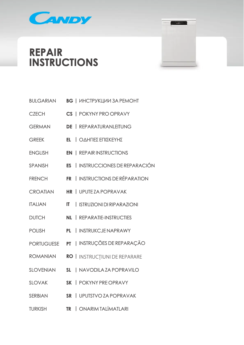 Página 1 del manual Manual de usuario Candy CDSN 1L380PB-19