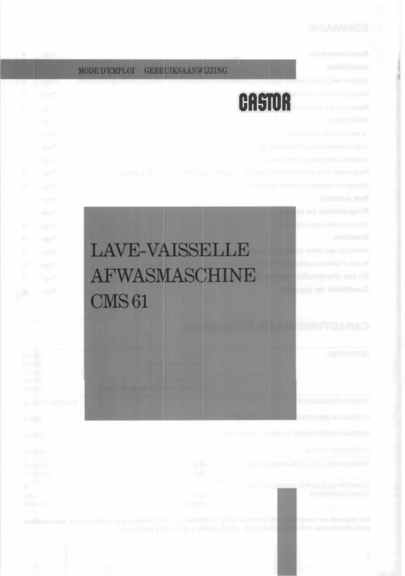 Página 1 del manual Manual de usuario Castor CMS 61