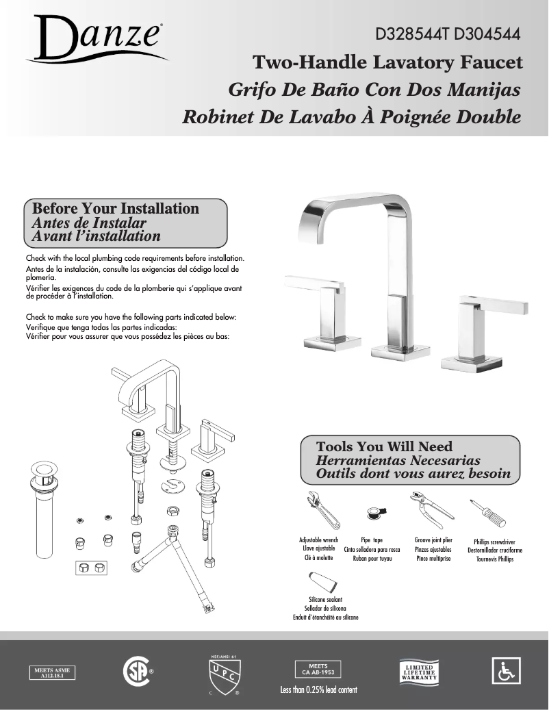 Imagen de la primera página del manual del dispositivo D304544