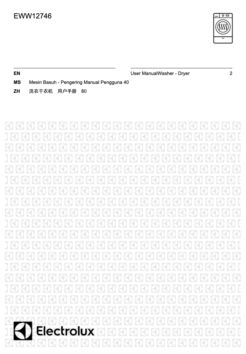 Página 1 del manual Manual de usuario Electrolux EWW12746