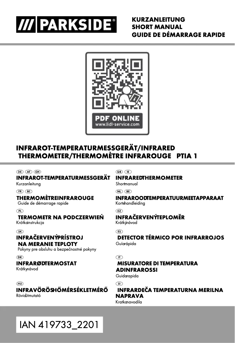 Página 1 del manual Manual de usuario Parkside PTIA 1