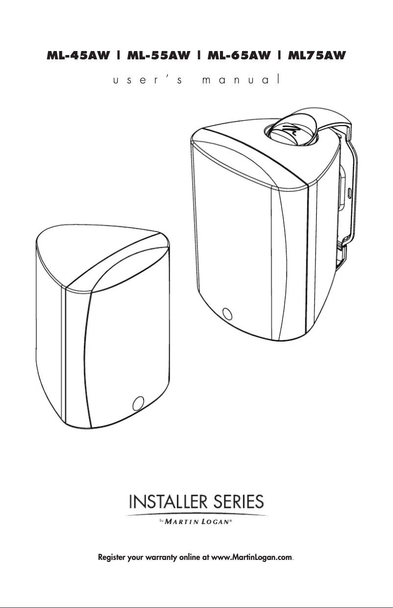 Página 1 del manual Manual de usuario Martin Logan ML-65AW