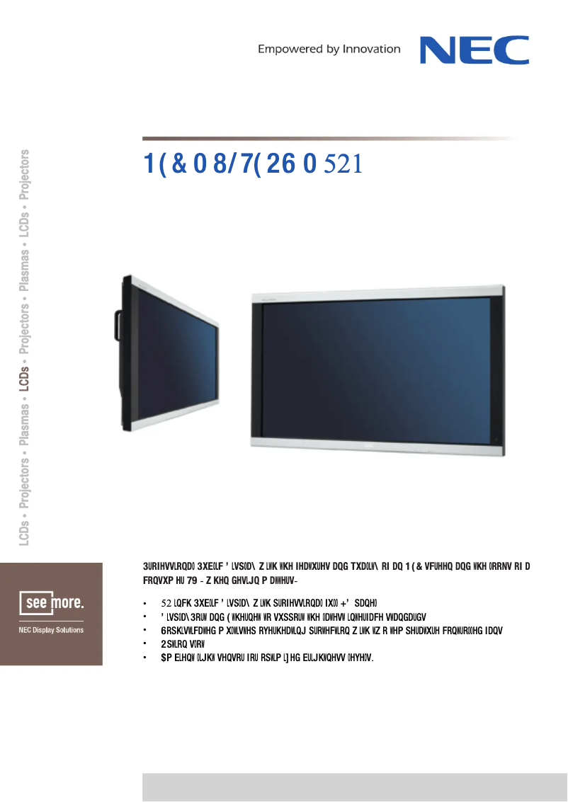 Imagen de la primera página del manual del dispositivo Multeos M521