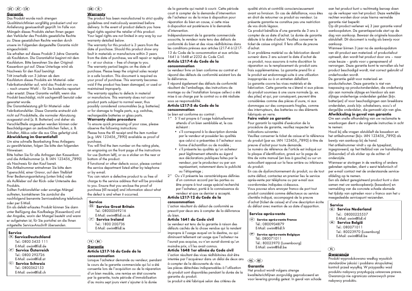 Página nº 1 - Manual de usuario Crivit HG04378B