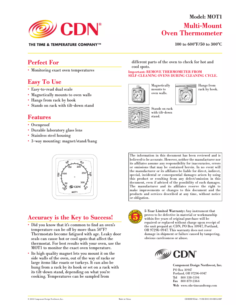 Imagen de la primera página del manual del dispositivo MOT1
