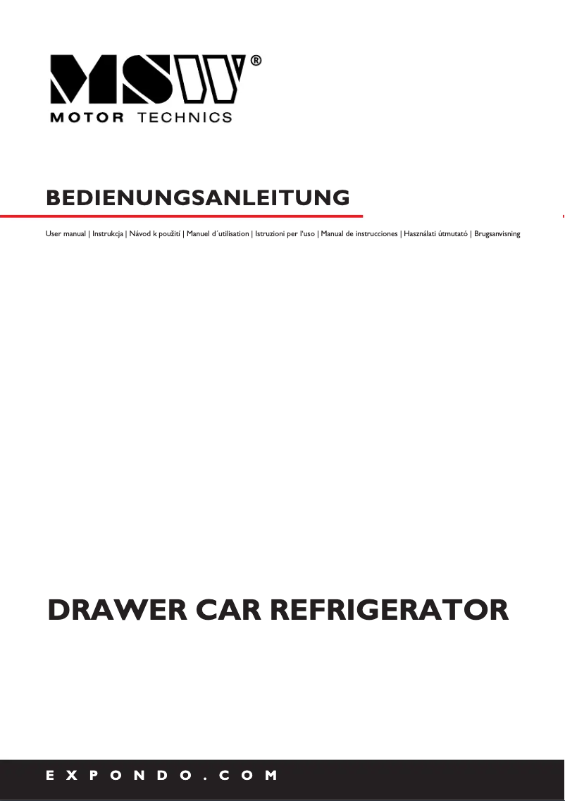 Imagen de la primera página del manual del dispositivo MSW-CRF-40
