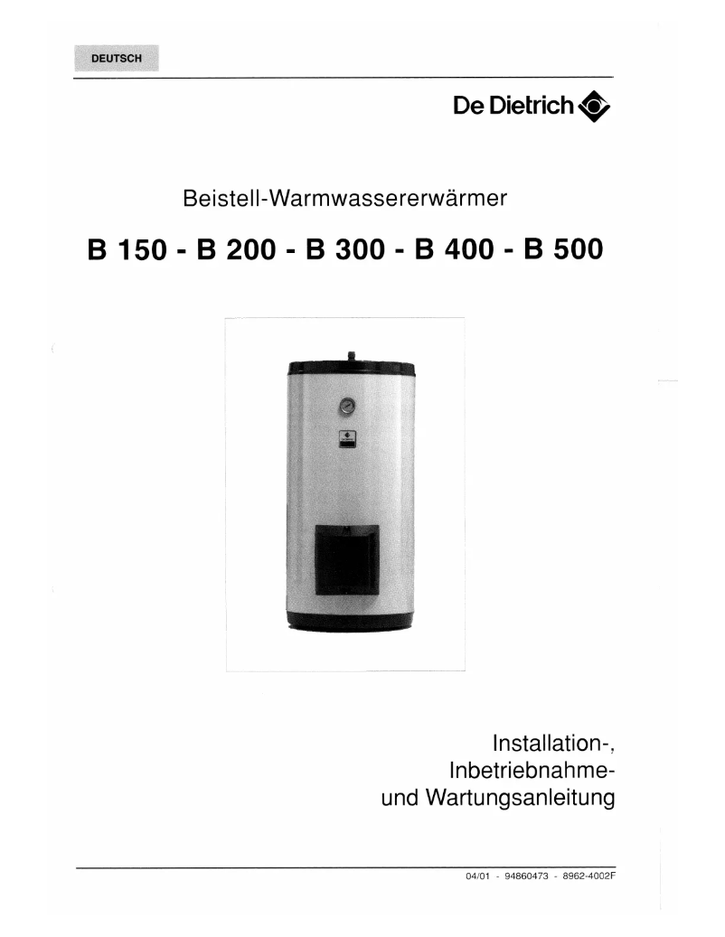 Imagen de la primera página del manual del dispositivo B 150