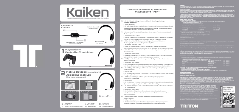 Página 1 del manual Manual de usuario Tritton Kaiken