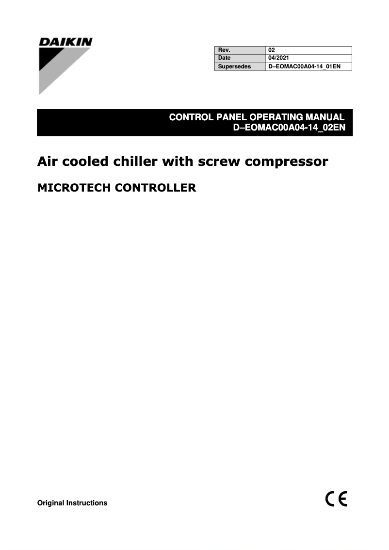 Imagen de la primera página del manual del dispositivo EWADH14T-SLC2