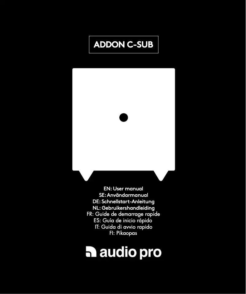 Página 1 del manual Manual de usuario Audio Pro Addon C-SUB