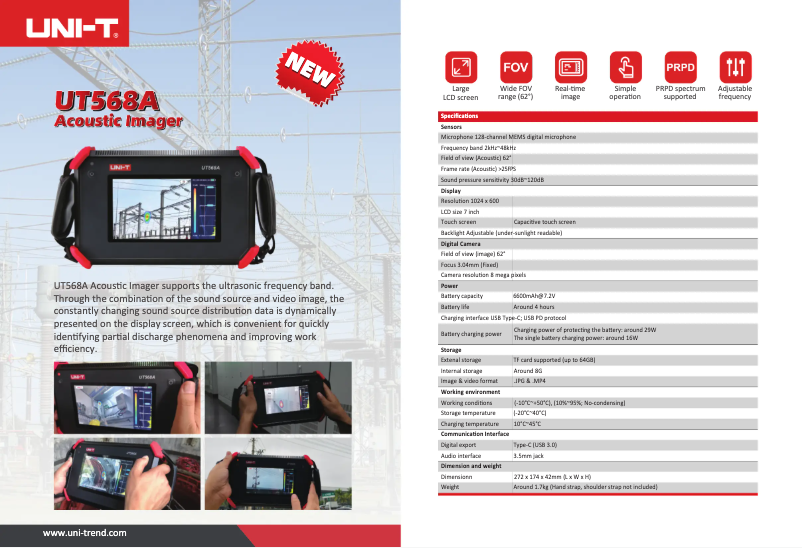 Imagen de la primera página del manual del dispositivo UT568A