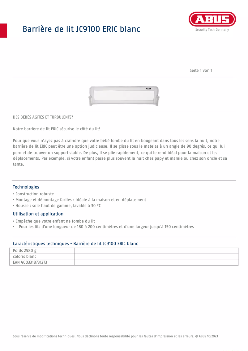 Imagen de la primera página del manual del dispositivo JC9100 ERIC