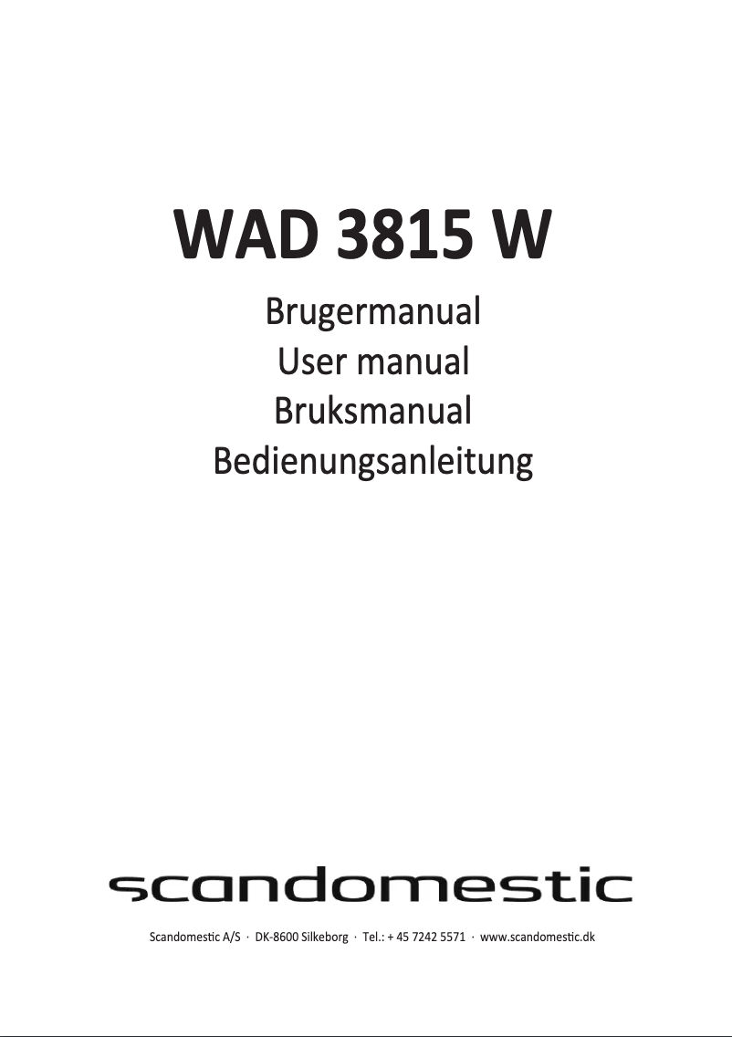 Página 1 del manual Manual de usuario Scandomestic WAD 3815 W