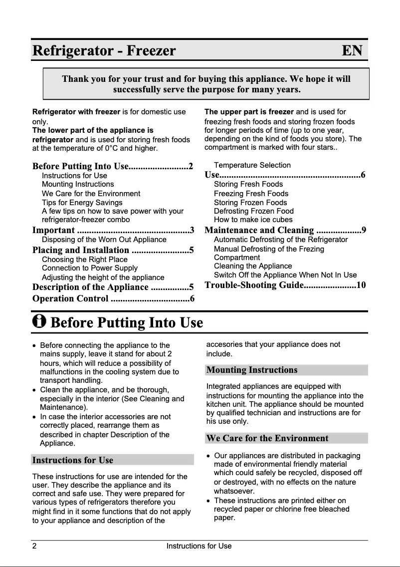 Imagen de la primera página del manual del dispositivo RBIU6091AW