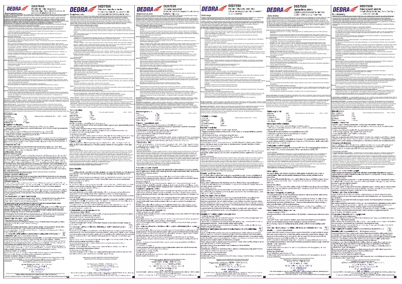 Página nº 1 - Manual de usuario DEDRA DED7550