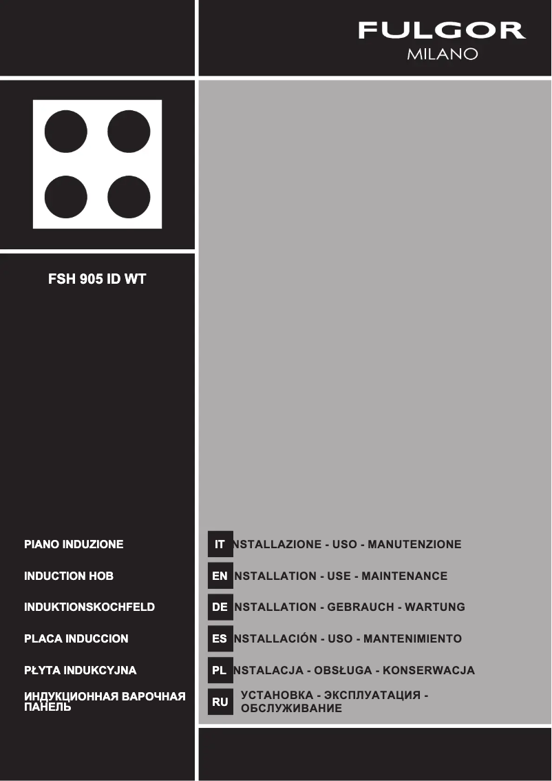 Página nº 1 - Manual de usuario Fulgor Milano FSH 905 ID WT BK