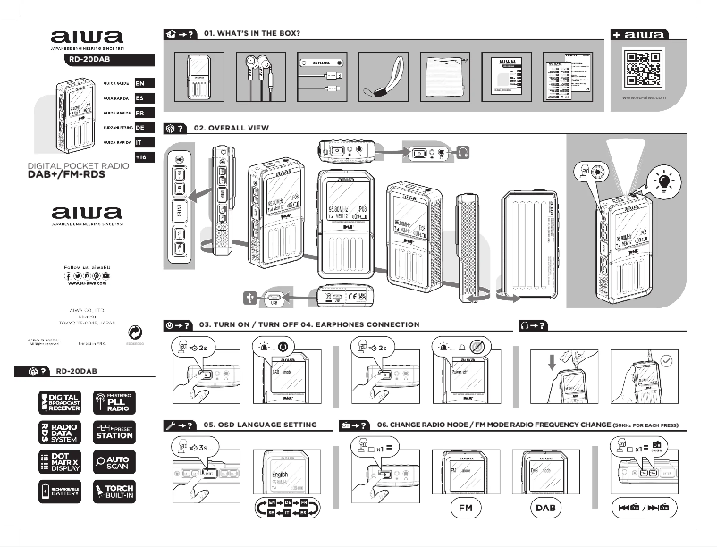 Imagen de la primera página del manual del dispositivo RD-20DAB