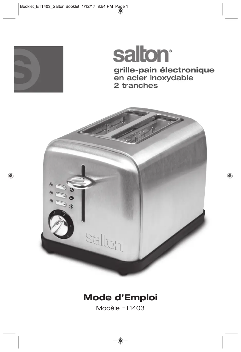 Página 1 del manual Manual de usuario Salton ET1403B