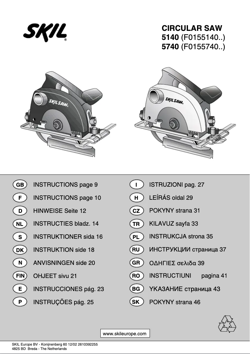 Página 1 del manual Manual de usuario Skil 5140