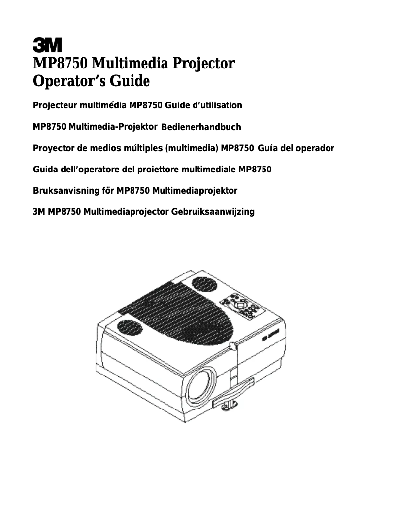 Imagen de la primera página del manual del dispositivo MP8750