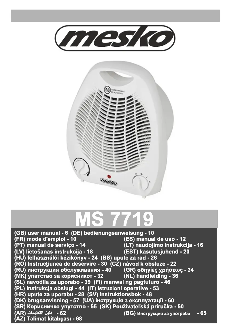 Página 1 del manual Manual de usuario Mesko MS 7719