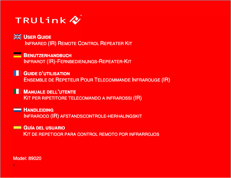 Imagen de la primera página del manual del dispositivo 89020