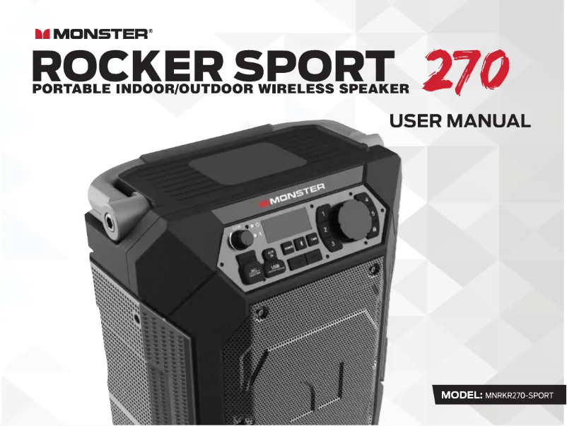 Imagen de la primera página del manual del dispositivo Rocker Sport 270