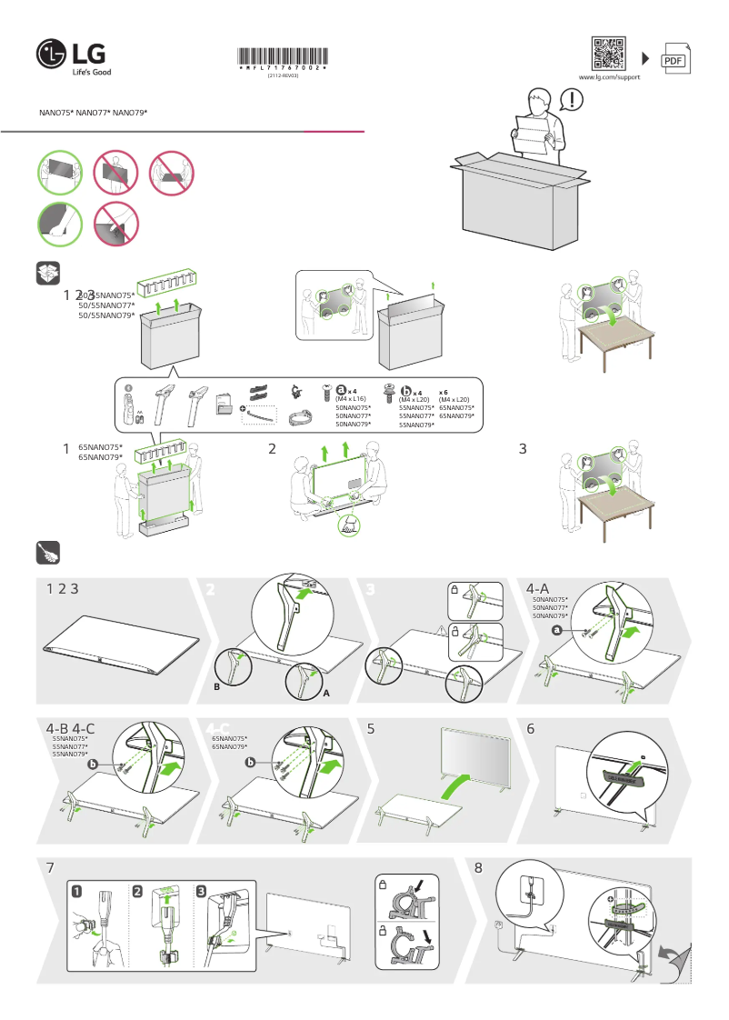 Imagen de la primera página del manual del dispositivo 55NANO796PC
