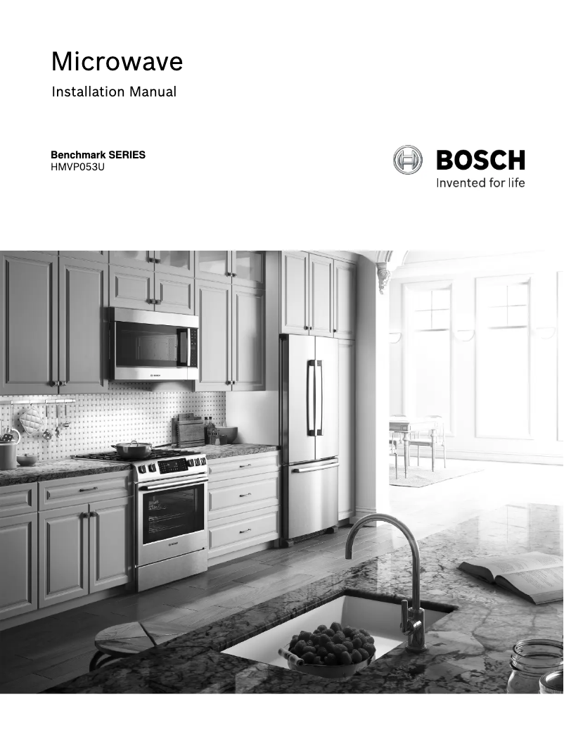 Página 1 del manual Guía de instalación Bosch HMVP053U