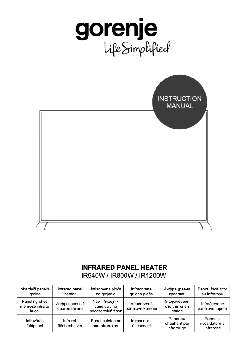 Imagen de la primera página del manual del dispositivo IR540W