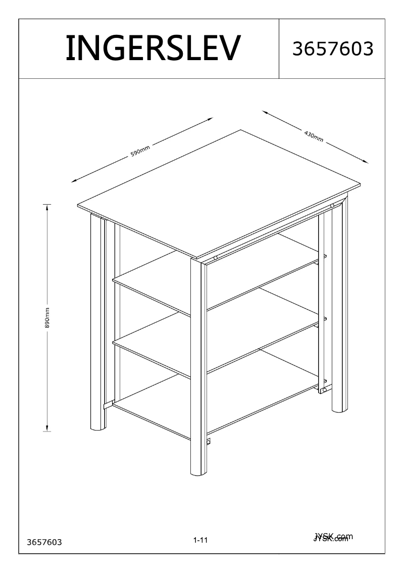 Imagen de la primera página del manual del dispositivo Ingerslev