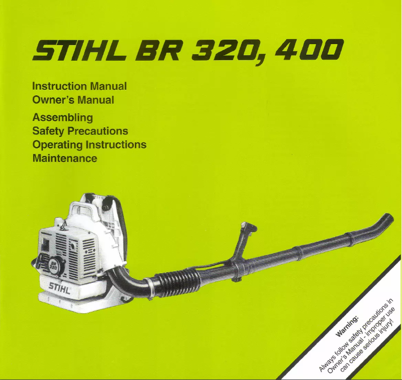 Página 1 del manual Manual de usuario Stihl BR 320