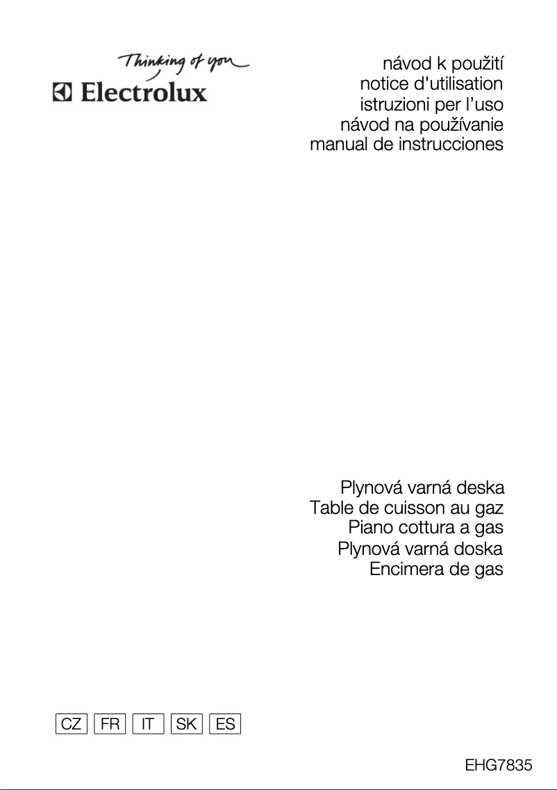 Página nº 1 - Manual de usuario Electrolux EHG7835X