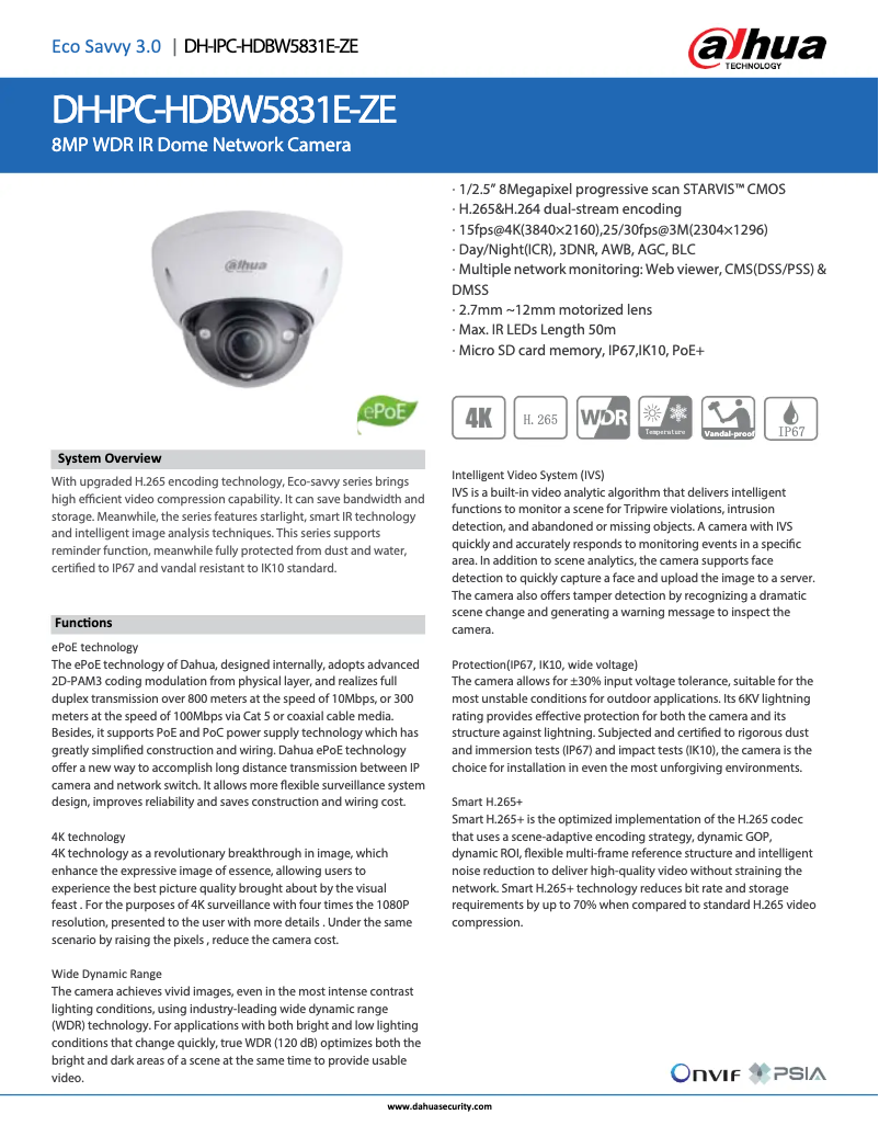 Imagen de la primera página del manual del dispositivo IPC-HDBW5831E-ZE