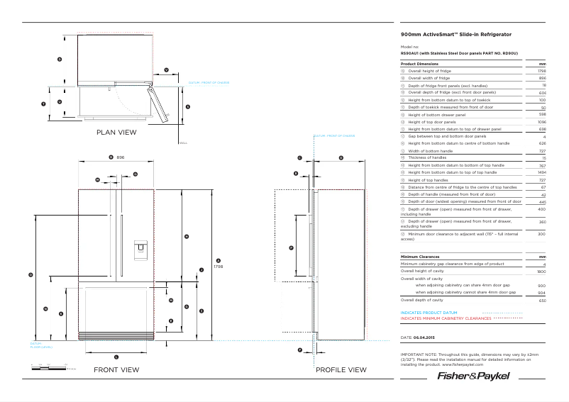 Imagen de la primera página del manual del dispositivo RS90AU2