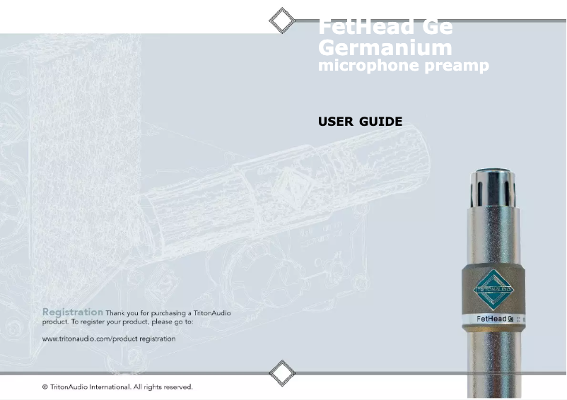Imagen de la primera página del manual del dispositivo FetHead Germanium