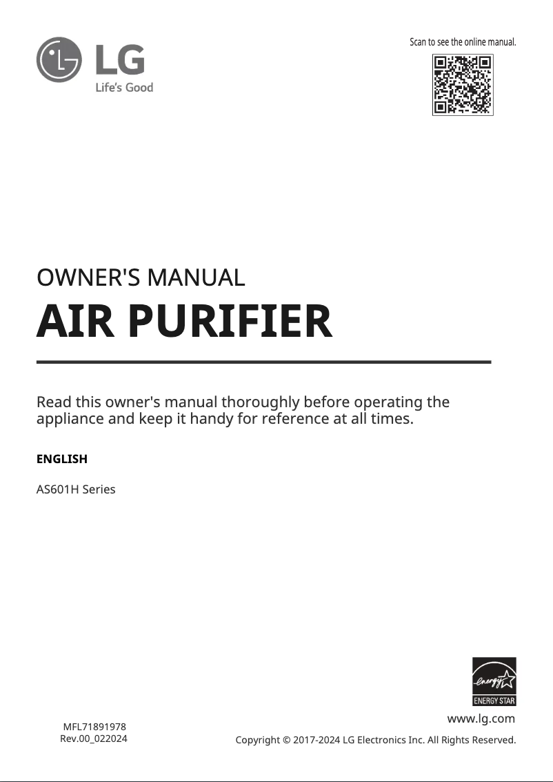 Página nº 1 - Manual de usuario LG AS601HWA0