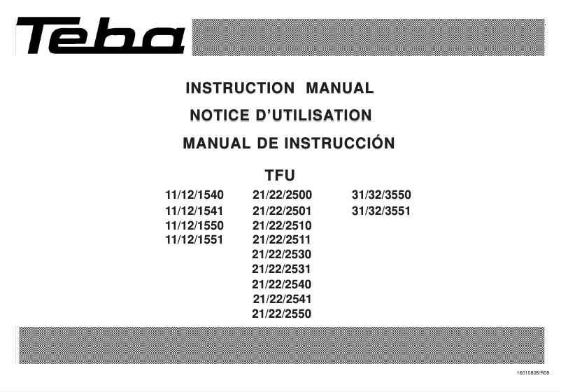 Página 1 del manual Manual de usuario Teba U2501